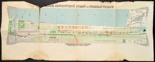 cca 1920 Siófok és Zamárdi. 2 db sérült térkép.