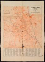 1942 Szombathely megyei város térképe kiegészítve Kámon község térképével. Kiadja: Nagy Lajos. M. kir. Honvéd Térképészeti Intézet. 50x70 cm