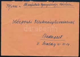 1946 Levél 20 x 20mP bérmentesítéssel "RÁCKEVE" - Budapest, szétnyitva