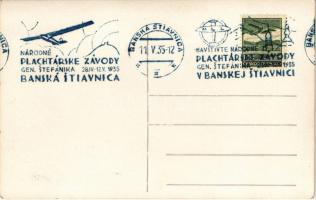 1935 Selmecbánya, Schemnitz, Banská Stiavnica; Národné Plachtárske Závody / Nemzeti vitorlázórepülő ...