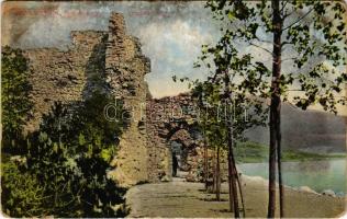 Novi Vinodolski, Novi, Novoga; Hrv. primorje, Gradina Lopar / várrom / castle ruins. Ed. Feitzinger No. 201. Quarnero (EK)