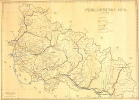 Kárpátalja, cseh nyelvű térkép, 51×68 cm