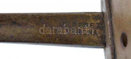 Régi vívótőr, fém markolattal, G Perez Verona jelzésű pengével, pengehossz: 86 cm, teljes hossz: 102...