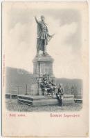 Segesvár, Schässburg, Sighisoara; Petőfi szobor. Fritz Teutsch. Dombornyomott / statue. Emb. (r)