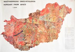 1988 Magyarország, űrfelvétel, plakát, 69×95 cm