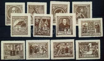1917 A Reformáció 400 éve levélzáró teljes sor (12db)