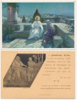 22 db RÉGI motívum képeslap: vallás / 22 pre-1945 motive postcards: religion