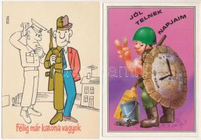 11 db MODERN humoros motívum képeslap / 11 modern humorous motive postcards