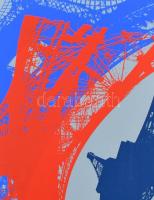 Hervé, Rodolf (1957-2000): Eiffel-torony. Szitanyomat, papír, EA jelzett. 32,5x21,5 cm. / Hervé, Rod...