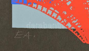 Hervé, Rodolf (1957-2000): Eiffel-torony. Szitanyomat, papír, EA jelzett. 32,5x21,5 cm. / Hervé, Rod...