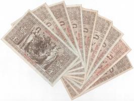 Német Birodalom 1910. 1000M piros pecsét, hétjegyű sorszámmal (10x) T:III szép papír
German Empire ...