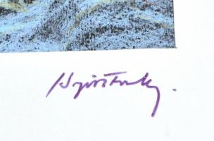 Nyisztor Miklós (?-): Csendélet. Pasztell, papír, jelzett a paszpartun. 40x29,5 cm