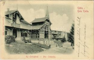 1899 Újtátrafüred, Neu-Schmecks, Novy Smokovec (Tátra, Vysoké Tatry); utca, étkezőtermek, étterem / street view, restaurant (EK)