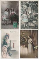 32 db RÉGI motívum képeslap: hölgy, gyerek, üdvözlő, vallás, litho / 32 pre-1945 motive postcards: lady, children, greeting, religion, litho