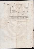 1809 Kivonat az ezüst váltópénzek bevezetéséről szóló pátensből, német nyelven