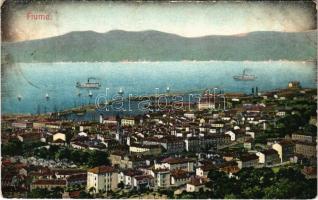 1908 Fiume, Rijeka; látkép / general view (EB)