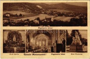 1947 Budapest II. Máriaremete, kegytemplom, belső, látkép, Lourdes-i kápolna, Szent István kút