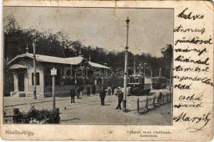 1907 Budapest II. Hűvösvölgy, villamos vasút végállomása (r)