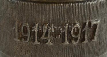 1917 Hadi mozsár. Német, 1914-1917 Durch Krieg zum Sieg felirattal / German military mortar with com...