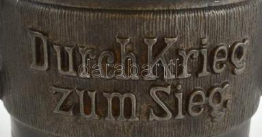 1917 Hadi mozsár. Német, 1914-1917 Durch Krieg zum Sieg felirattal / German military mortar with com...