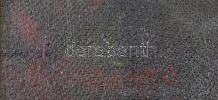 Olvashatatlan cirill betűs jelzéssel, feltehetően orosz vagy szovjet festő alkotása: Csónakázó. Olaj...