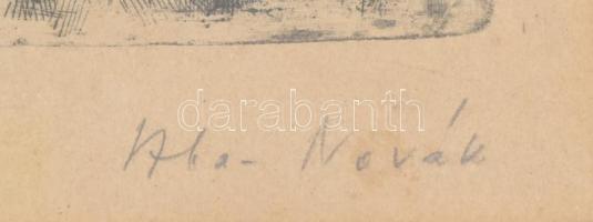 Aba-Novák Vilmos (1894-1941): Savonarola. Rézkarc, papír, jelzett. Kartonra kasírozva, lap széle kis...