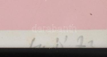 Fajó János (1937-2018): Csík, 1973. Szitanyomat, papír, jelzett, számozott (15/20), üvegezett keretb...