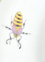 Herend, óherendi tányér. Kézzel festett, jelzett, minimális kopással d: 19,6 cm