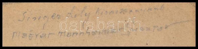 Magyar Mannheimer Gusztáv (1859-1937): Blaha Lujza portréja. Ceruza, papír, jelzett. Ajándékozási so...