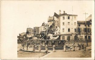 Conegliano, Fontana del Nettuno, Fabrica Pasta all Uovo / Fountain of Neptune, WWI military ruins. photo