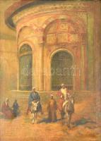 Cserna Károly (1867-1944): Kairo. Olaj, vászon, jelzett, fa keretben. 77×56 cm / Károly Cserna: Cairo. Oil on canvas, signed, in wooden frame. 77x56 cm
