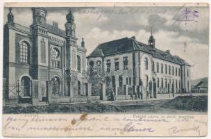 1905 Zólyom, Zvolen; polgári iskola, zsinagóga, zsidó templom / school, synagogue (fl)