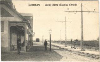 Szentendre, vasútállomás illetve villamos állomás, HÉV (Helyiérdekű Vasút) állomás. Özv. Goldstein Mórné kiadása