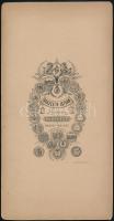 cca 1897 Budapest, Goszleth István (1850-1913) budapesti fényképész műtermében készült, keményhátú, ...