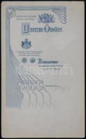 cca 1900 Budapest, Uher Ödön (1862-1931) császári és királyi udvari fényképész műtermében készült, k...