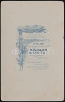cca 1890 Beszterce, Häusler fényképész műtermében készült, keményhátú vintage fotó, 16,2x10,4 cm