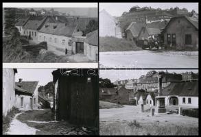 Budapest, Tabán, cca 1930 előtt készült felvételekről 7 db mai nagyítás, látképek, utcák és épületek, 10x15 cm