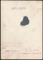 cca 1935 ,,Cinci Martin" feliratú, vintage fotó a Rhythmus zenész és artista ügynökség pecsétjé...