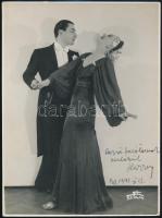 1941 Berlin és Budapest, Harry Somossy által dedikált vintage fotó, szélén törésvonal, 23x17,2 cm