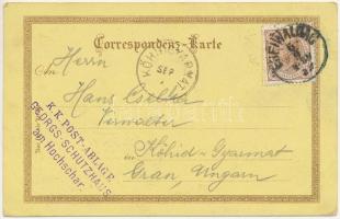 1899 (Vorläufer) Serák, Hochschar, Hochschaar; Georgsschutzhaus, Speisesaal. J. Bätke Jägendorf / mo...