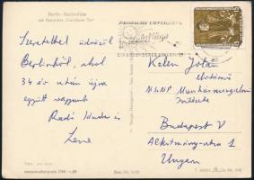 1957 Radó Sándor Dóra aláírása képeslapon Berlinből