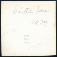 1939 Kinszki Imre (1901-1945) budapesti fotóművész hagyatékából, a szerző által feliratozott vintage...