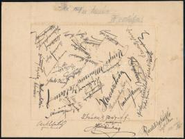 1928 Nagykálló, Szabolcs vezér Reálgimnázium tanulói, tanárai, csoportkép, hátoldalán nevek, aláírás...