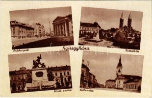 Nyíregyháza, Hősök szobra, Széchenyi út, Kossuth tér, Luther utca