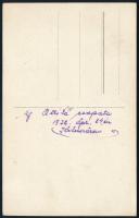 1932. ápr. 24 A miskolci Attila FC futball csapat labdarúgóiról készült fotó Kolozsvárt. Fotólap, há...