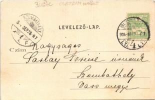 1904 Bugac, Cserény mellett, pásztorok és birtokos