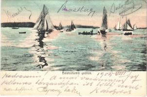 1905 Balatonfüred, yachtok. Koller Károly József kiadása