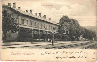 1904 Villány, vasútállomás. Divald (EK)