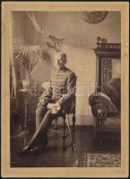 cca 1880 Keményhátú, vintage katonai fotó, 18x13 cm