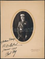 1919 Vintage katonai fotó feliratozva, 13x9 cm, karton 25x19,2 cm